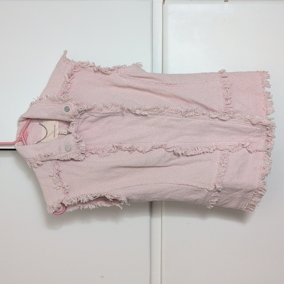 Rebecca Taylor Sheer Pink Tweed Vest size 2 - Picture 7 of 7